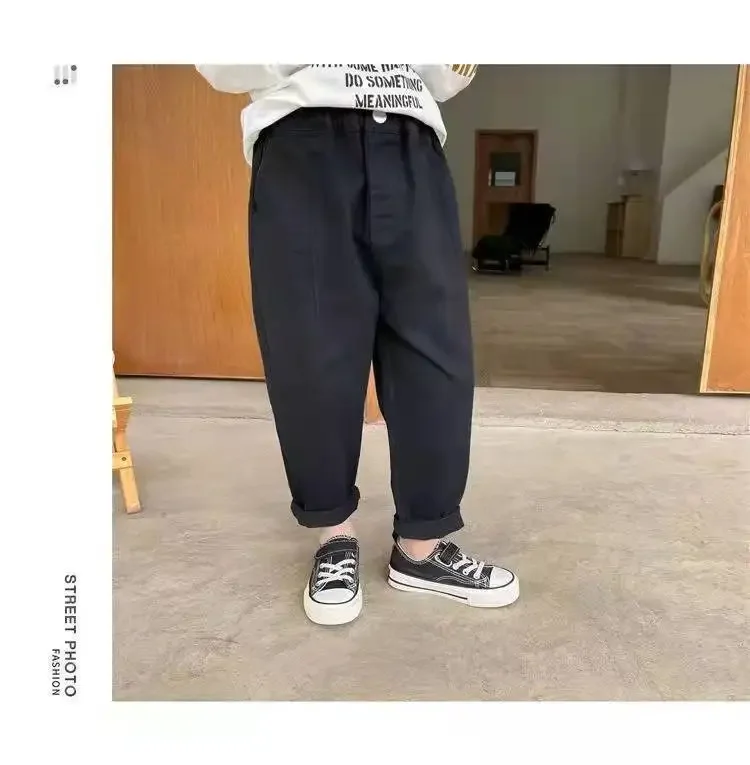 Baby Jungen Hosen Frühling Herbst Baumwolle Kinder Junge Mädchen Lose Hosen Cargo Hosen kinder Casual Sport Hosen – Detail 3