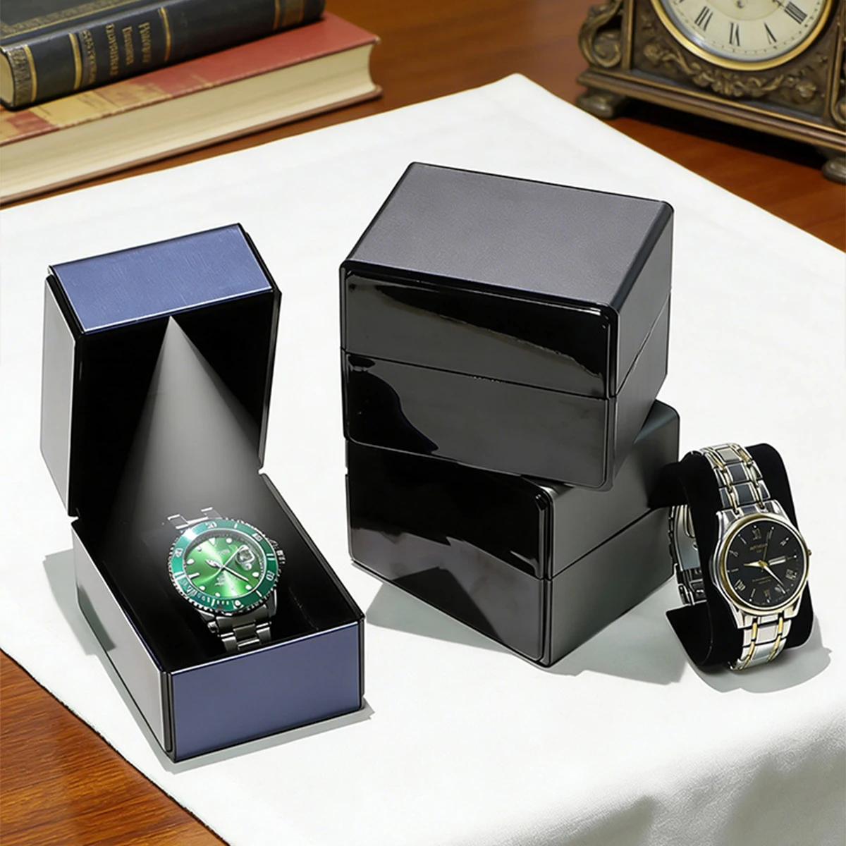 Kotak Jam Tangan Kulit PU deng - Men Accessories Organiser ulasan dan harga