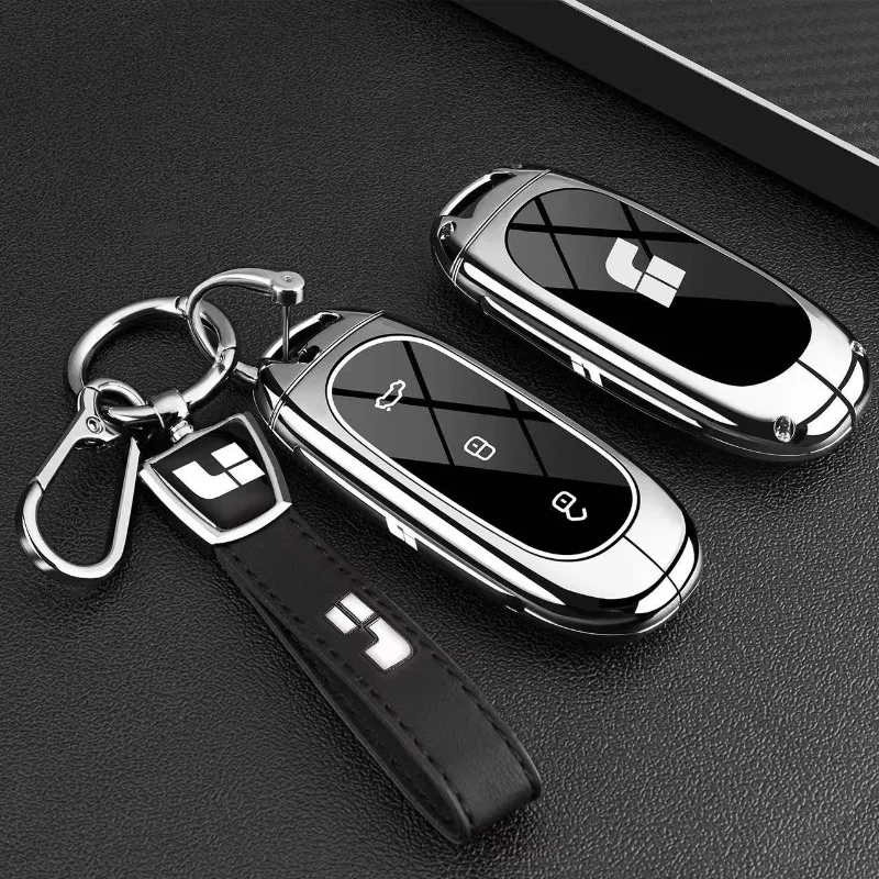 

Zinc Alloy Key Fob & NFC Card Cover for Li Auto I8/i6/L6/L7/L8/L9, Heavy Duty Metal Protective Case Shell with Keychain Keybag