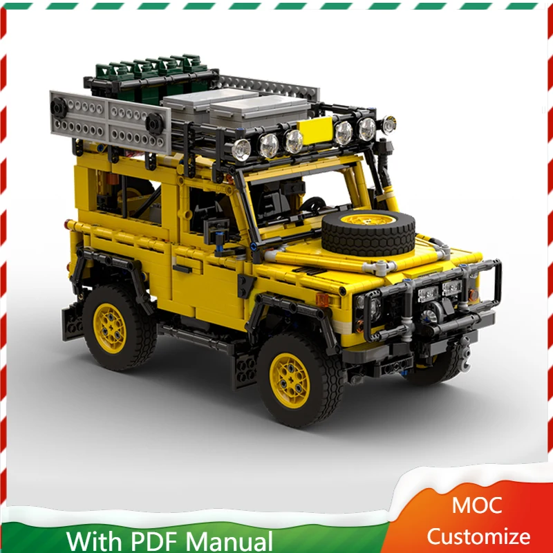 

2379 шт., высокотехнологичный городской роскошный желтый внедорожный гоночный автомобиль, модель строительных блоков, технология сборки, кирпичи, игрушка, подарок на день рождения для ребенка