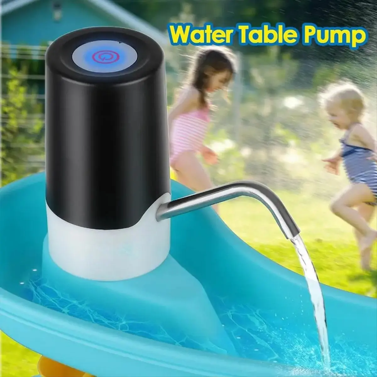 ABJS Water Table Pump Cordless Sand Table Water Pump for Toddler Small Water Table Accessories Funny Water Game Toy for Kids