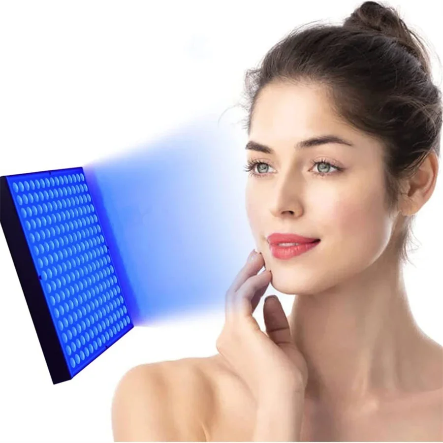 45W Tanning Lamp 225 LED UV Facial Body Bronze Skin Tanning Lamp 460nm Full Blue Household Sunbathing Tanning Lamp