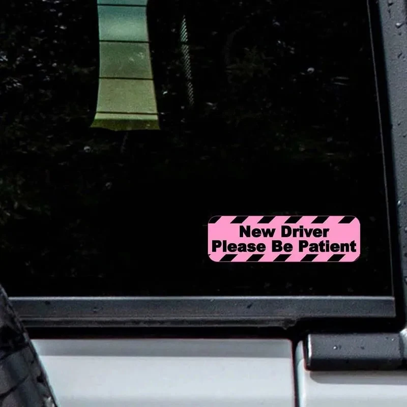 

"New Drivers, Please Wait Patiently" Car Sticker Printout 1 Piece - Fun Car Stickers, Window Stickers, Car Decals, Cute Stickers