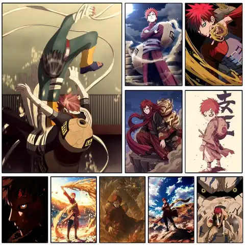 Anime Naruto Gaara Posters HD Print Vintage Wall Art Decor for Home Study Room