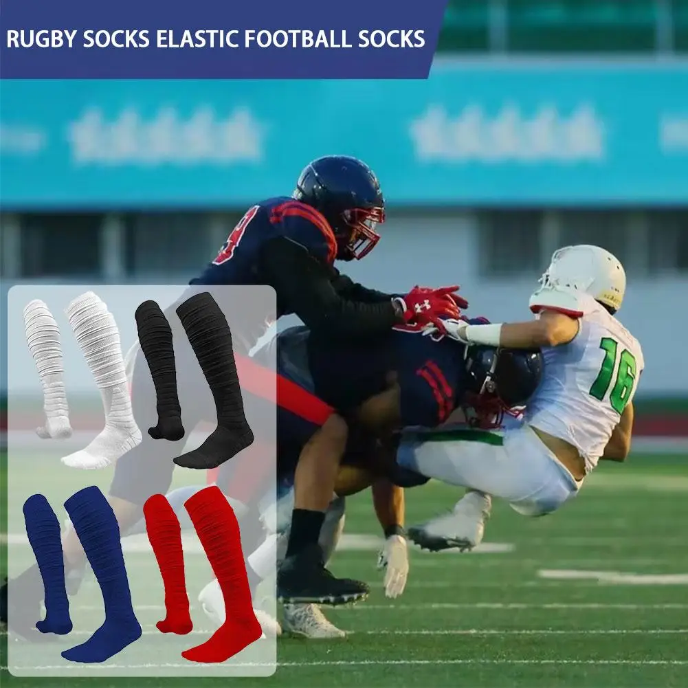 

Adult Rugby Socks Elastic Football Socks Anti Slip Socks Long Soccer Length Knee Compression Breathable Sports Socks D6c4