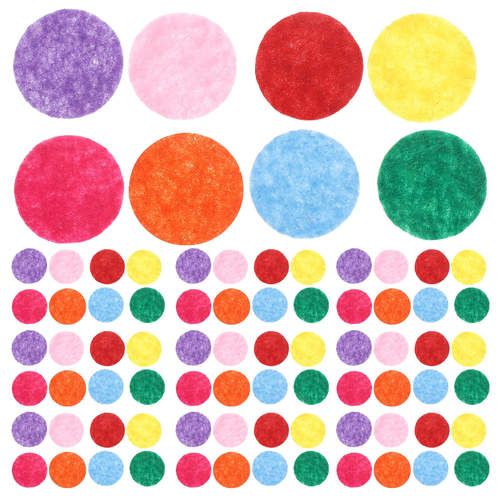 

1000pcs Felt Circles DIY Crafts Sewing Flowers Decorations Round Gasket Pads Craft Supplies Bright Colors Household Storage