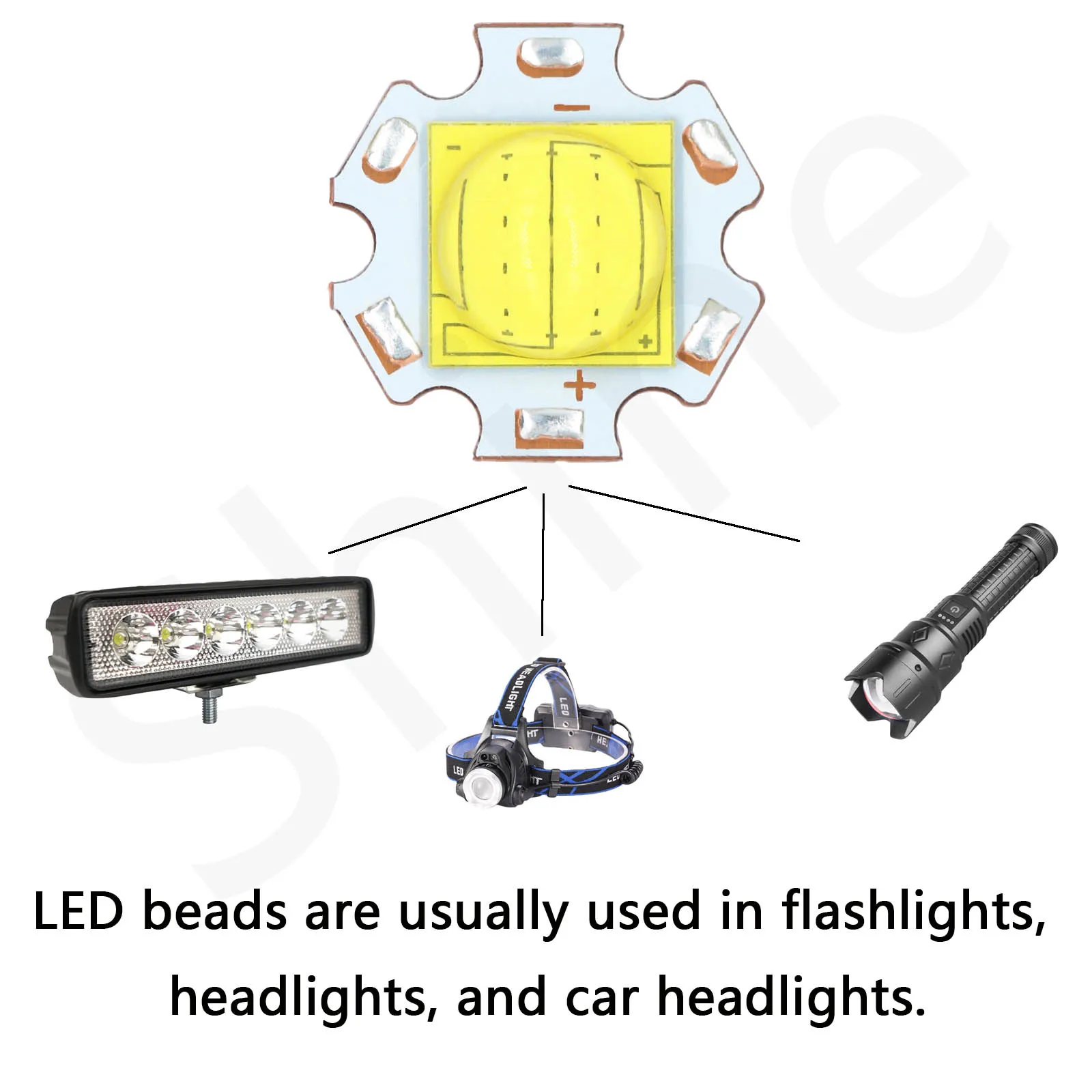 LED Beads XHP50 XHP70 XHP90 XHP110 LED COB PCB Chip 5W 18W 30W 45W 54W 72W 20mm DC3V 5V 6-8V 24V For Flashlight Car Lighting DIY