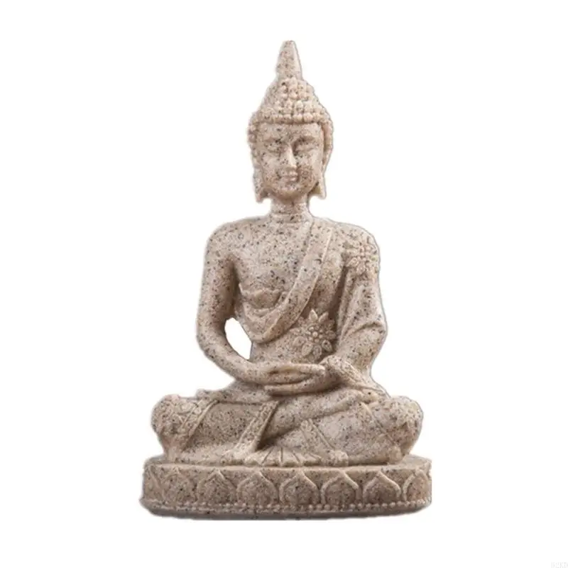 62KD Resin Buddhist Statue Figurine Buddhist Meditating Statue Sculpture for Indoor