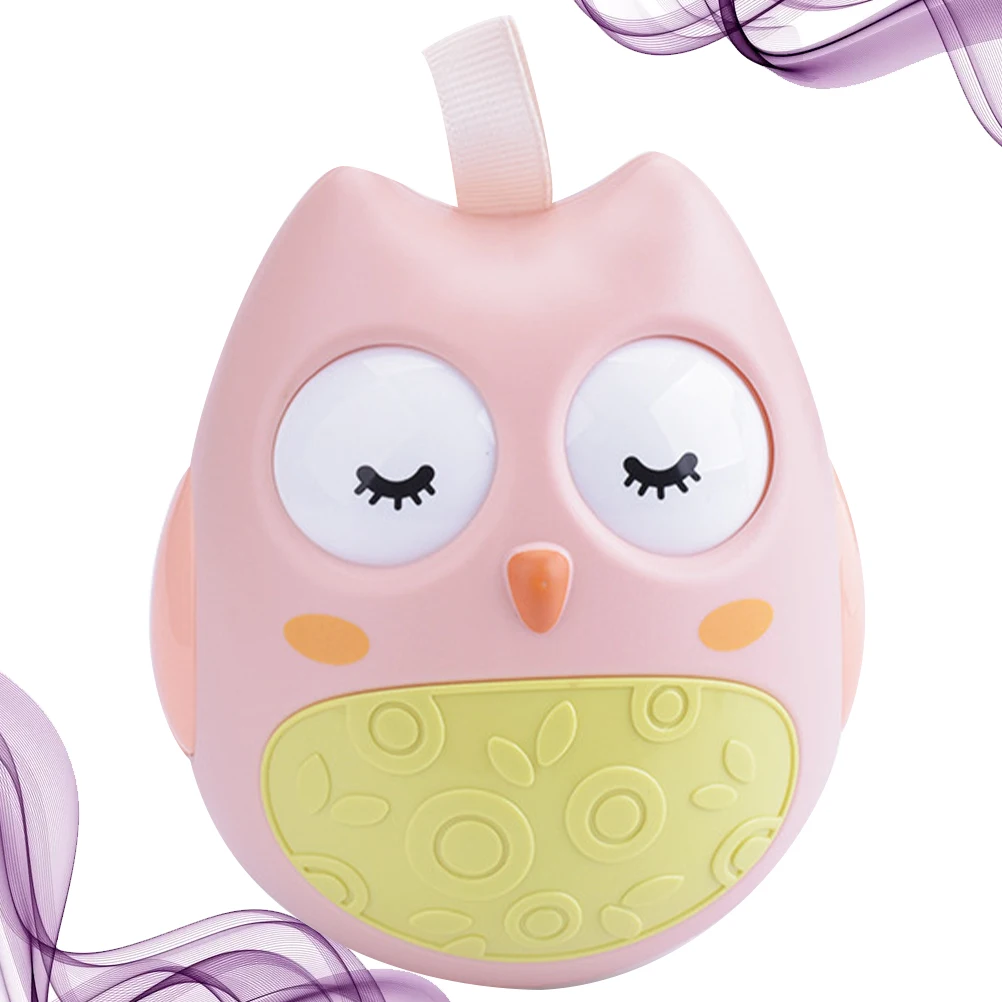 Schattige Uil Muzikale Rammelaar Roze Duurzaam Veilig Baby Kinderwagen Autostoeltje -Poly Educatief Ontwikkeling