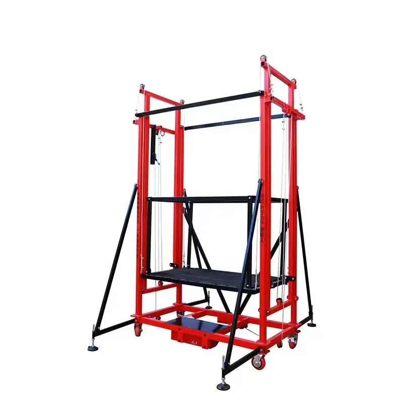 2m Electric Lifting Scaffolding with CE for Paint the Wall Can Load Capacity 500kg Electric Scaffolding Platform