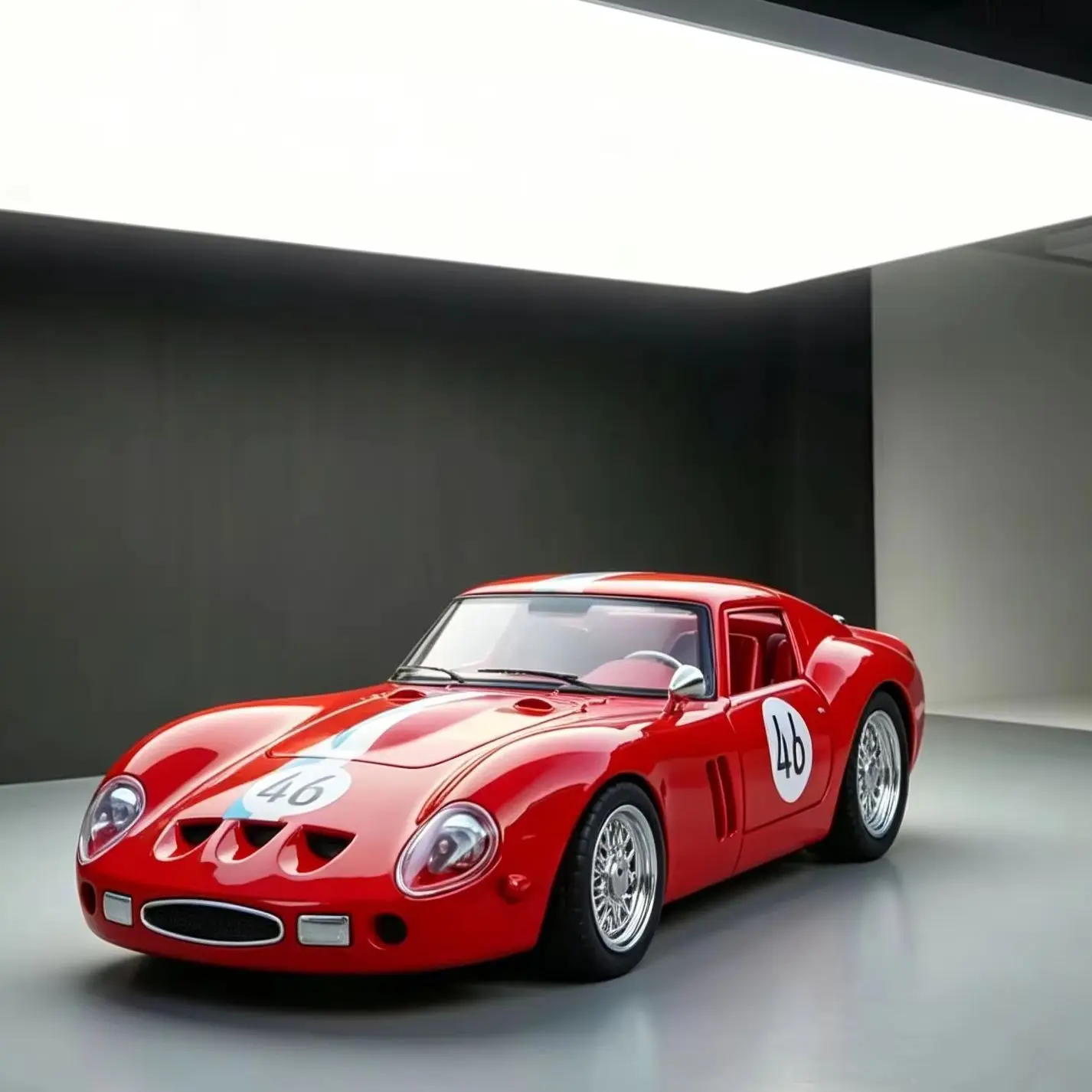 

1:24 Scale 250GTO Alloy Diecast Model Car, Pull Back Sports Car with Light & Sound, Kids Gift & Display Ornament
