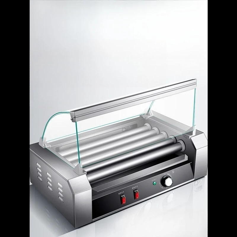 Máquina comercial de salsicha pequena, máquina de salsicha de presunto grelhado, temperatura constante automática de mesa