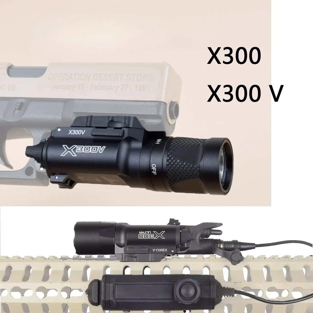 Tactical SF X300 Ultra X300U X300V IR Weapon Flashlight Remote Dual Function Switch Hunt Light Constant Momentary Control Switch