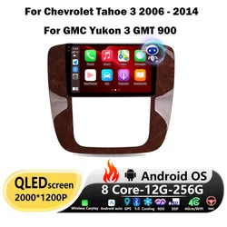 Carplay Android 16 For GMC Yukon 3 GMT 900 For Chevrolet Tahoe 3 2006 - 2014 Car Radio Multimedia Video Player Navigation WIFI