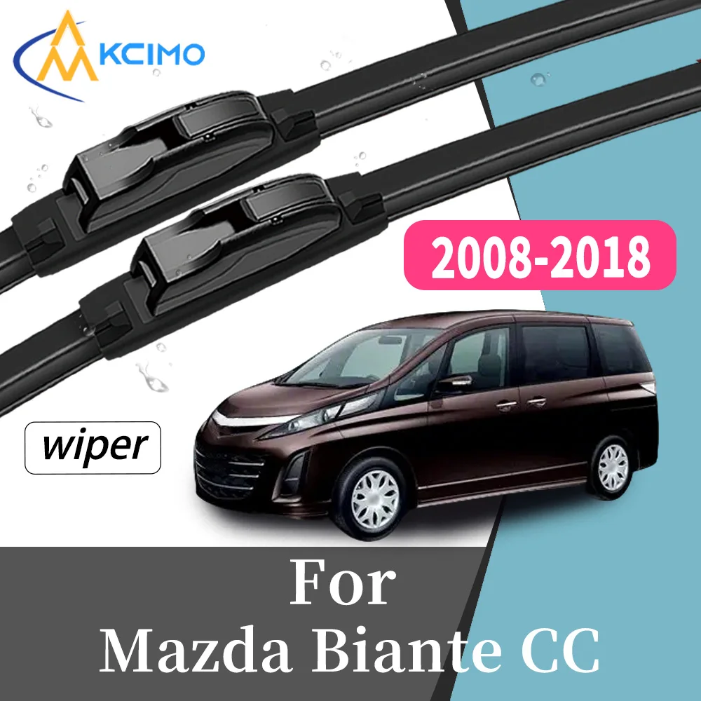 

2Pcs High Performance Front Windscreen Wiper Blades For Mazda Biante CC 2008-2018 Long Lifespan Windshield Replacement Kit