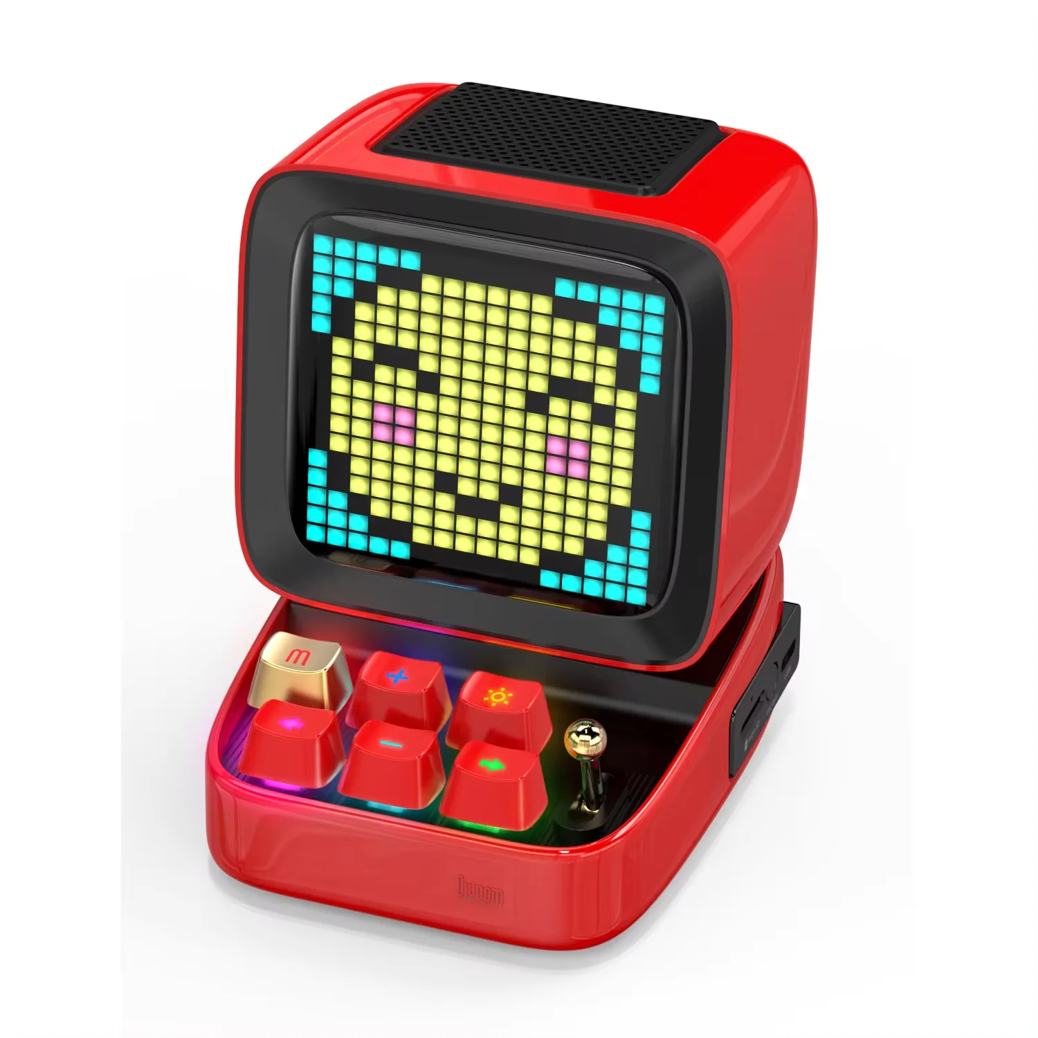 Divoom Ditoo-Red Retro Pixel Art Game Bluetooth Speaker with 16X16 LED App Controlled Front Screen Birthday Gift Home Decoration