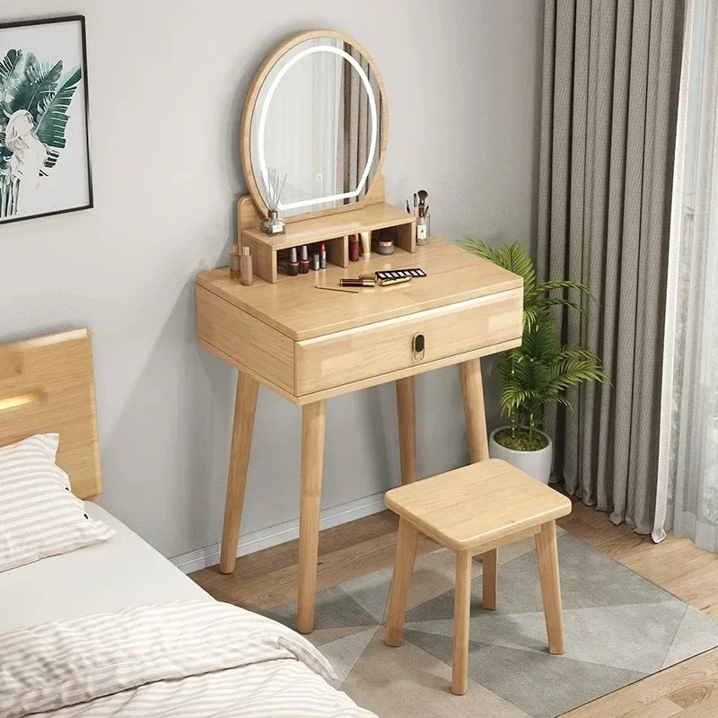 

Salon Europe Storage Vanity Table Decor Luxury Salon Makeup Cabinet Bedroom Mirror Beauty Mesa De Maquillaje Trendy Furniture