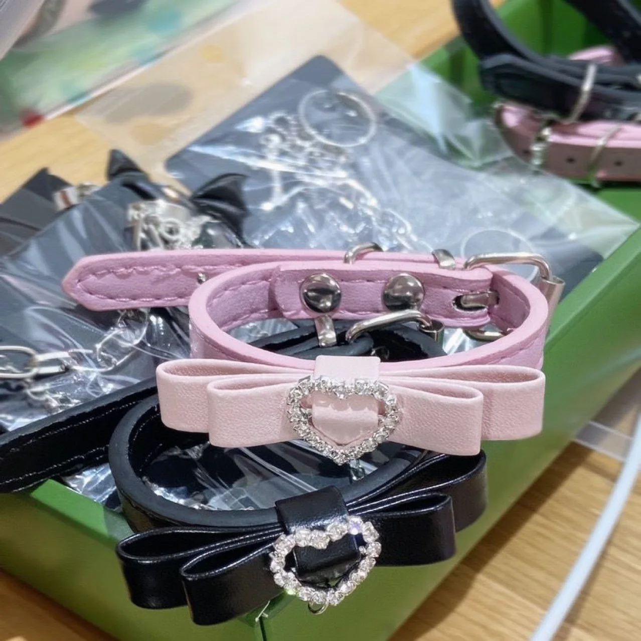 Leather PU Bowknot Subculture Heart Cute Y2K Hollow Japanese Style Bracelet