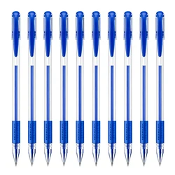 0.5mm Gel Rollerball Pen Set, Black Blue Red Ink Smooth Writing Pens for School Office Stationery