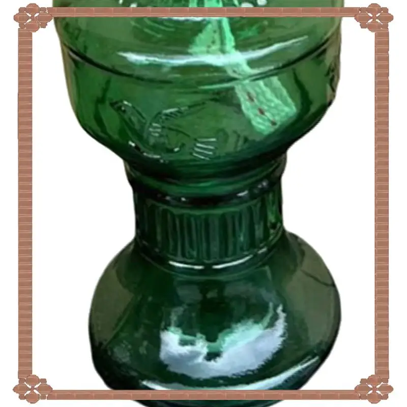 

24-Hour Delivery 2X Rustic Oil Lamp Vintage Glass Coal Lamp Oil Lamps For Indoor Use Home Decor Lighting Oil Lantern Green