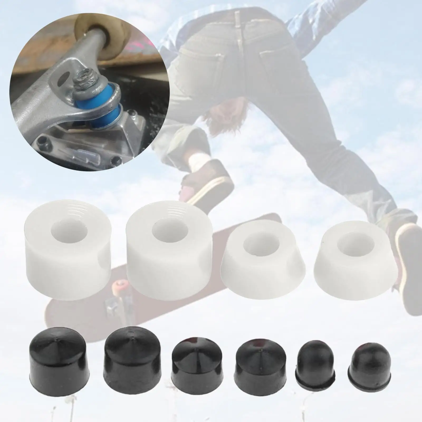 20pcs Skateboard Wheels Kit Bushing Flash PU Roller Skate Wheels for Outdoor