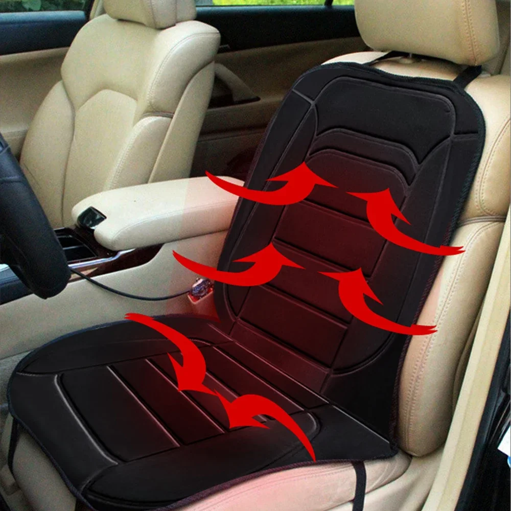 12V Heated Car Seat Cover Cushion Winter Drive Warm For Fiat 500 500C 2012 500X 500L Abarth 695 Auto Interior Accessories