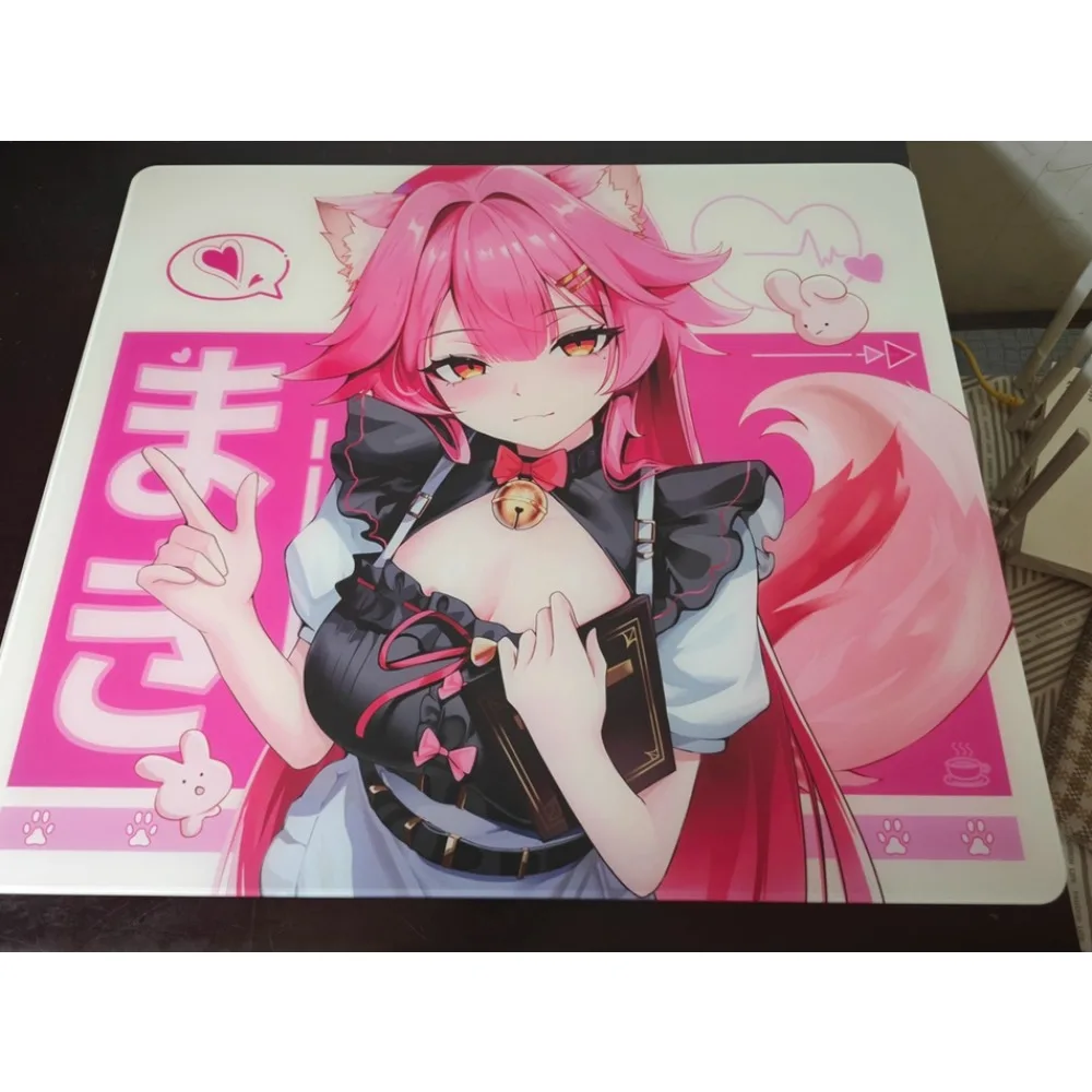 MAKI Glass Mouse Pad 2 มม.ไม่เคลือบผิว Esports FPS GAMING Smooth Mouse Pad 490x420 มม.อุปกรณ์สํานักงาน GAMING Mats ของขวัญ