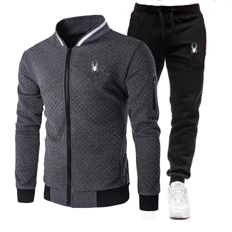 Fashion Men Tracksuits Sweatshirts Suit Spring Autumn Men Casual Sweater and Sweatpants Two Piece Set Plus Size Men\'s Clothing