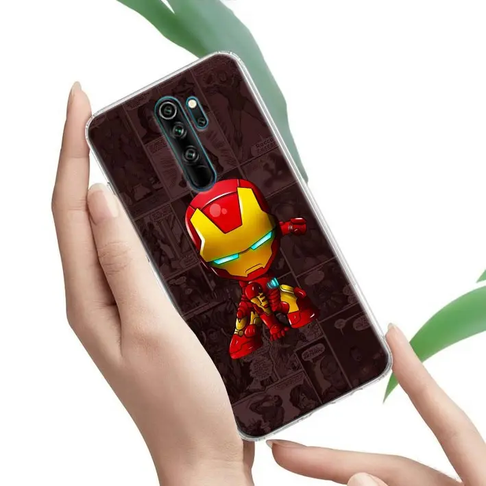 Homem-aranha capitão américa homem de ferro claro caso telefone para xiaomi redmi nota 8pro 11 10 9 8 pro 7 8a 10s 11 k40 pro macio bonito capa