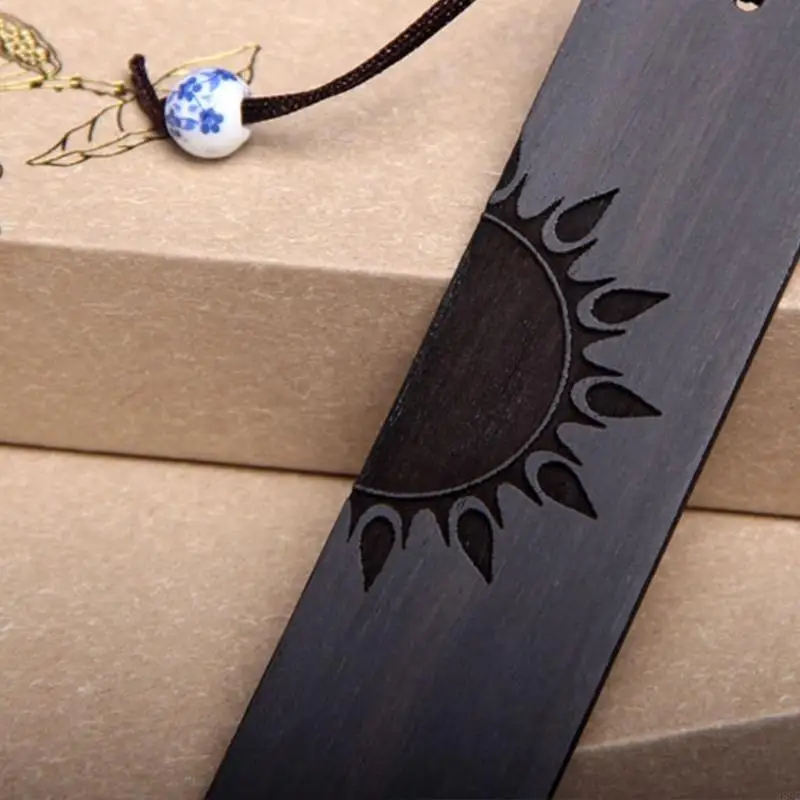 W89C الإشارات المرجعية الخشبية ، الإشارات المرجعية الفريدة الفريدة من نوعها يدويًا صفحة الخشب العلامة العلامات الكتب المحفورة مع