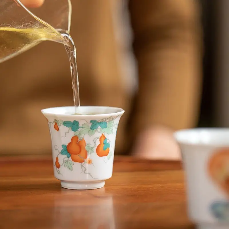 Yisitang Personal High-End Cup Jingdezhen Hand-Painted Pastel Golden Rooster Bringing Happiness And Fortune Ceramic Tea Cup