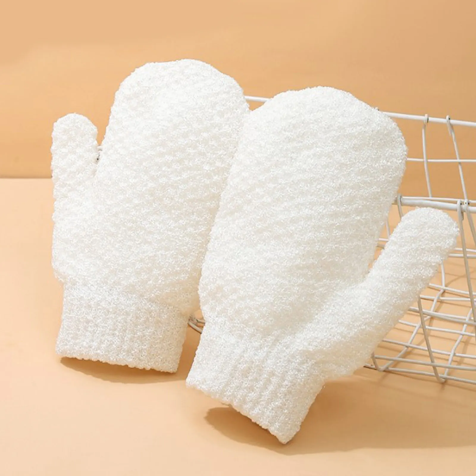 

8pcs Bath Skin Cleaning Gloves Exfoliating Body Scrubbing Glove Set for Shower Legs Arms Back Reusable Nylon Bath Tools Mittens