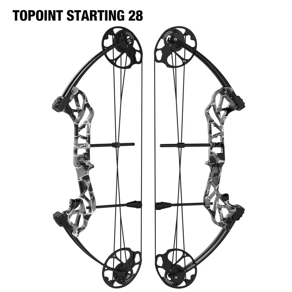 TOPOINT الرماية بدء 28 المبتدئين مجمع القوس قوس الصيد والسهم حزمة DL19-30 "DW19-70lbs قوس الرماية أطقم OEM/ODM