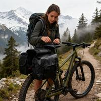 Motorcycle Saddlebags Waterproof Canvas Organizer Motorcycle Tool Bag For Motorbike Bicycle Scooter Biking Touring Commuting