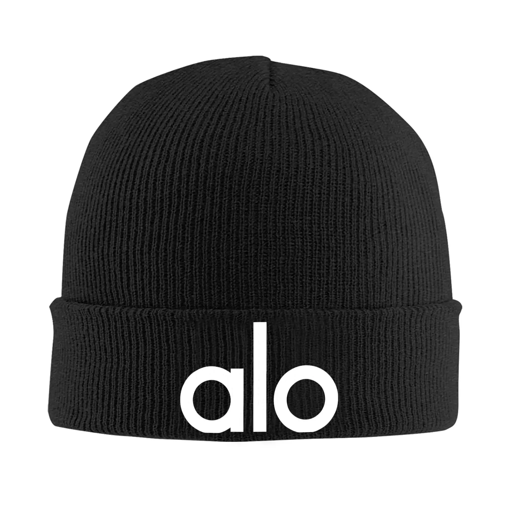 Aloed topi rajut pria wanita, beanie tengkorak musim gugur musim dingin akrilik Hip Hop Melon