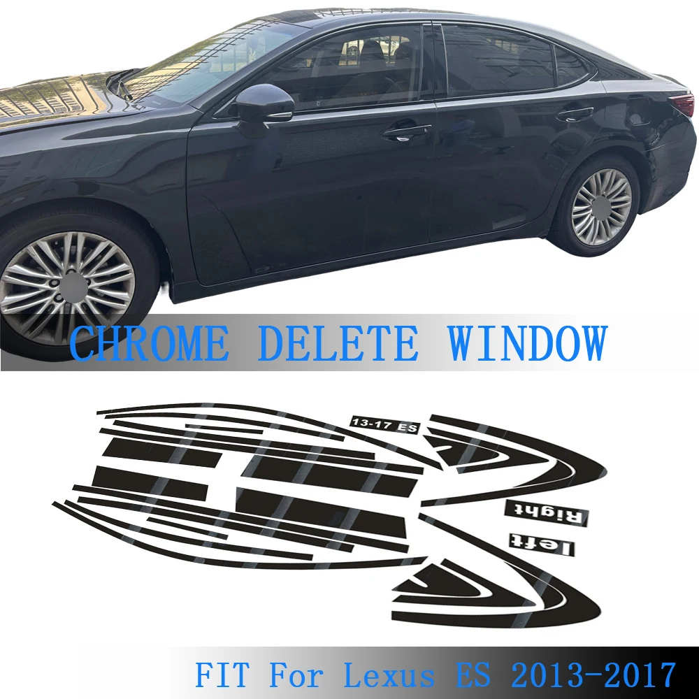 

Glossy Black PVC Car Window Decorative Strip Sticker for Lexus ES 2013-2017 Exterior Protection Accessory