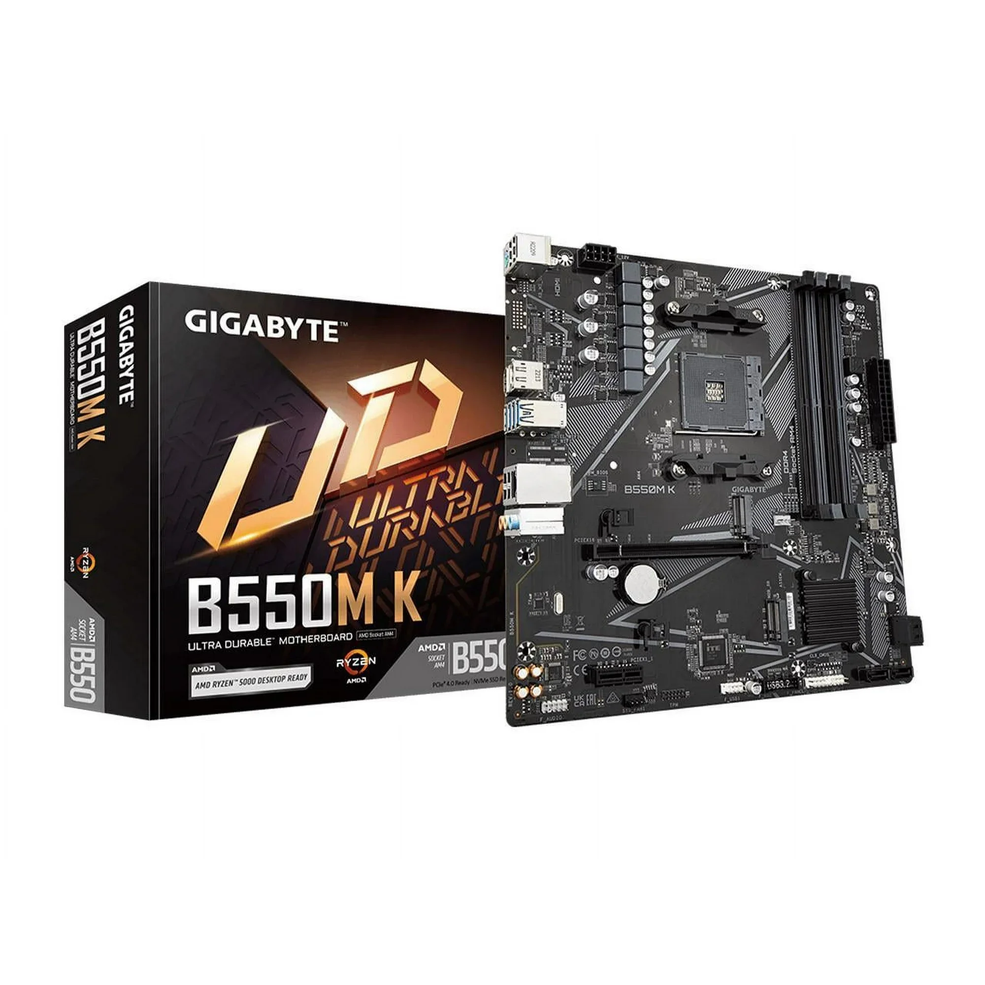 GIGABYTE B550M K New Micro ATX B550 DDR4 4733(OC) MHz M.2 PCIe 4.0 AMD Ryzen 5000 Series AM4 Motherboard