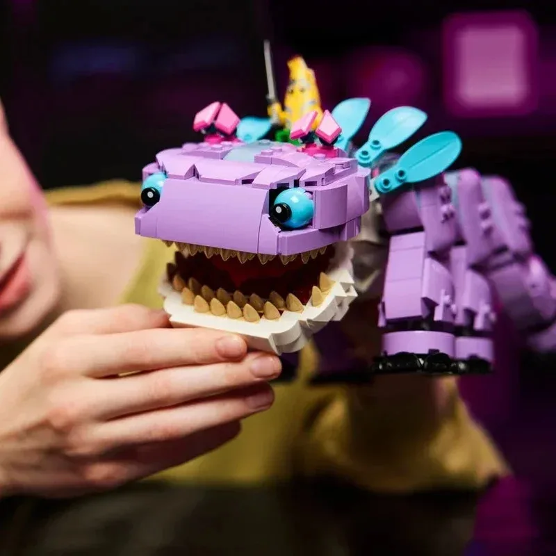 Blocos de construção estranhos roxos xiaolu quebra-cabeça montagem difícil brinquedos presentes de aniversário para meninos e meninas