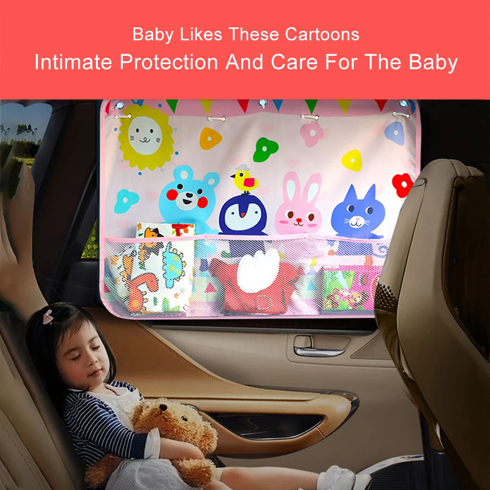Auto Sonnenschutz UV-Schutz Für Kinder Kinder Vorne Hinten Windschutzscheibe Vorhang Seite Fenster Einstellbare Styling Auto Sonnenschirm Sommer – Detail 5