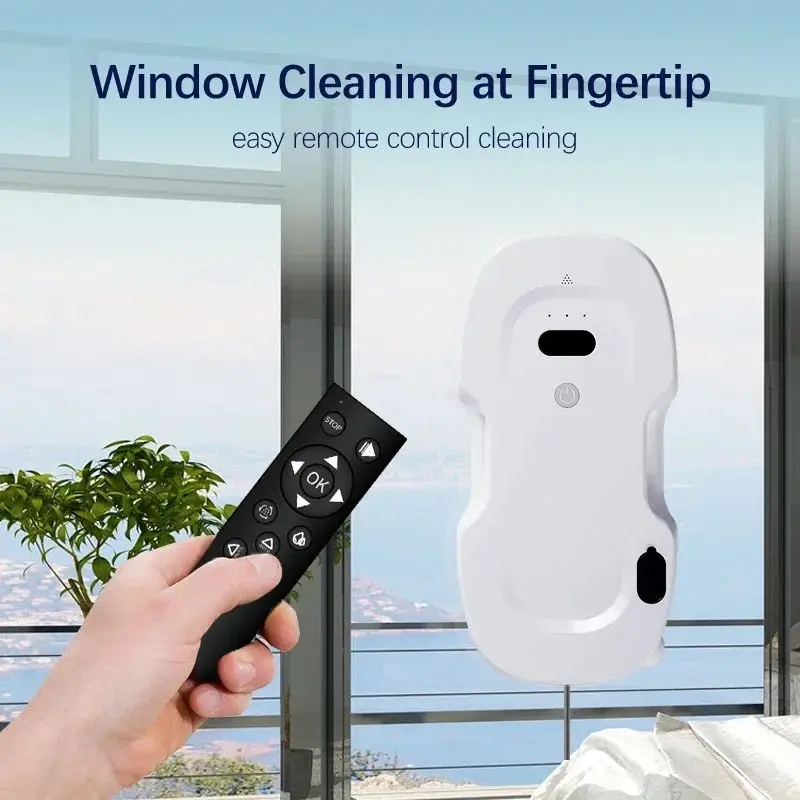 High Suction Smart Window Cleaning Robot Electric Water Spray Window Cleaner Robot Anti-falling Vacuum Cleaner