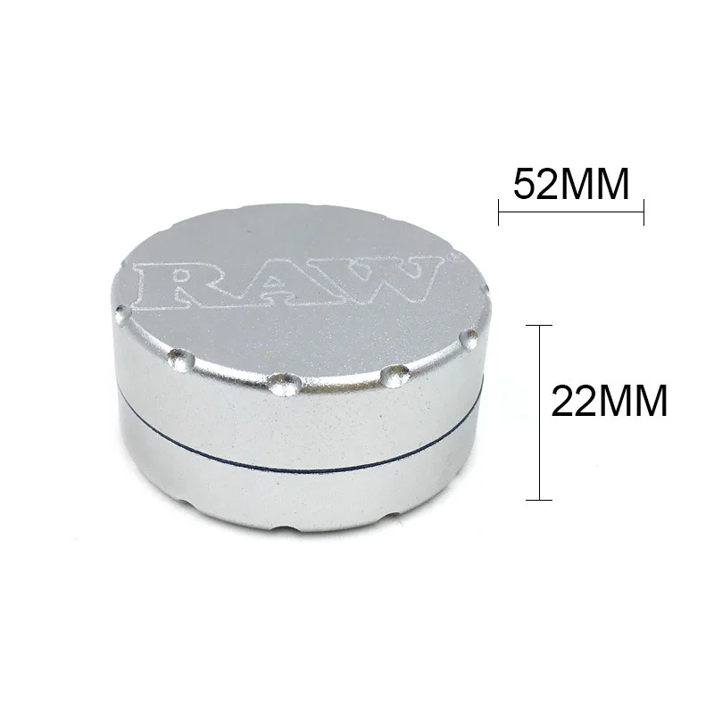 52MM Aluminum Alloy Herb Grinder Cigarette Mill 2 Layer Missing angle smoke Tobacco Grinder Smoking Accessories