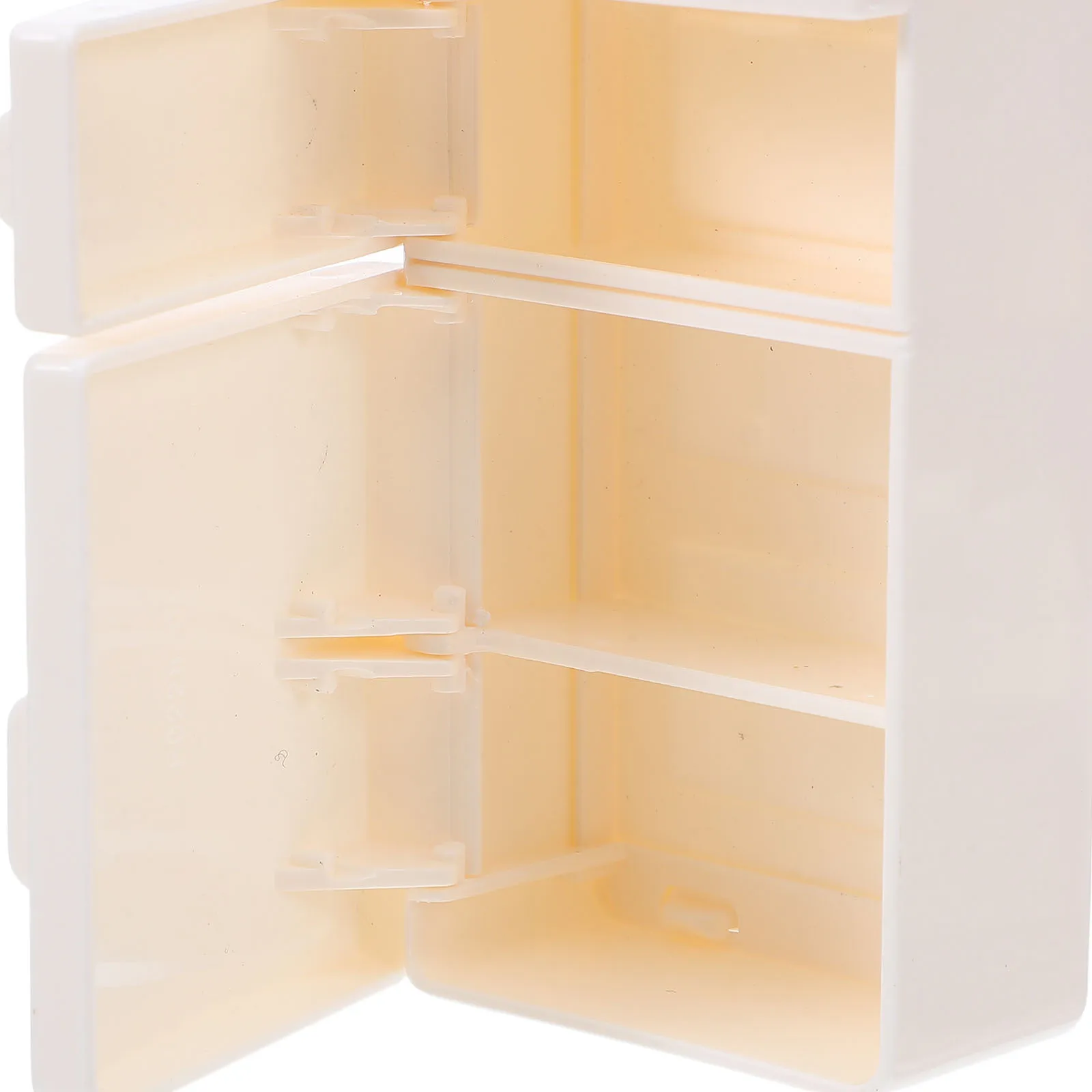 Giocattolo da frigorifero in miniatura da 2 pezzi: frigorifero in plastica di simulazione realistica per l'accessorio di finzione della cucina della casa delle bambole