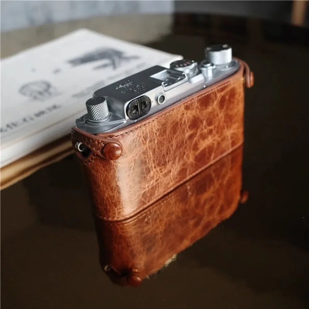 Vintage Style Camera Bag Genuine Leather Case Bag Protective Case Suitable For Leica iF iiiF 3F iC iiiC 3C Accessories