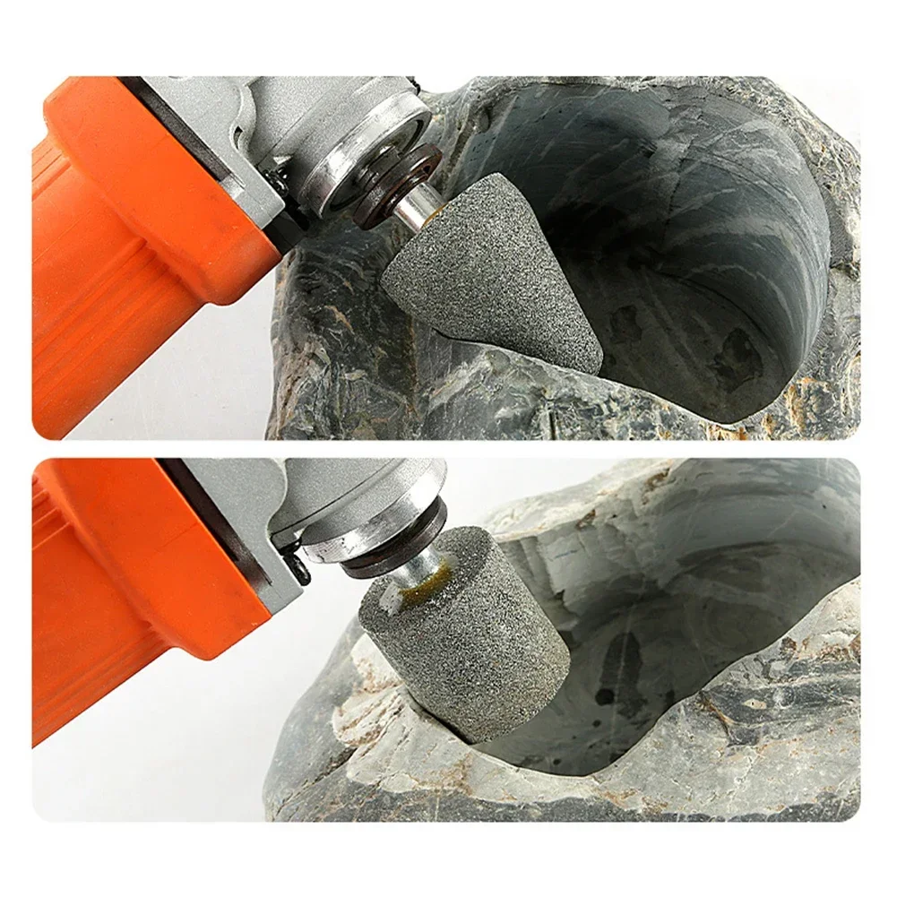 Utensile testa di molatura filettatura testa della mola smusso in carburo di silicio punte per svasatore per smerigliatrice angolare tipo 100 grigio M10