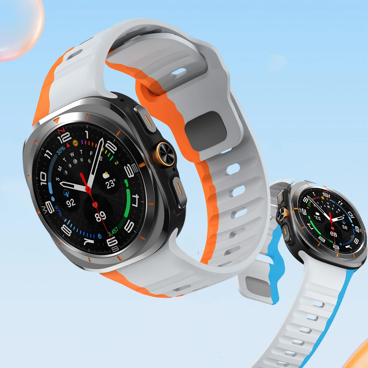 สําหรับ Samsung Galaxy Watch 7 Ultra สาย 47 มม.อุปกรณ์เสริม correa กีฬาสร้อยข้อมือซิลิโคนสําหรับ Samsung Galaxy นาฬิกา ultra band 47 มม.