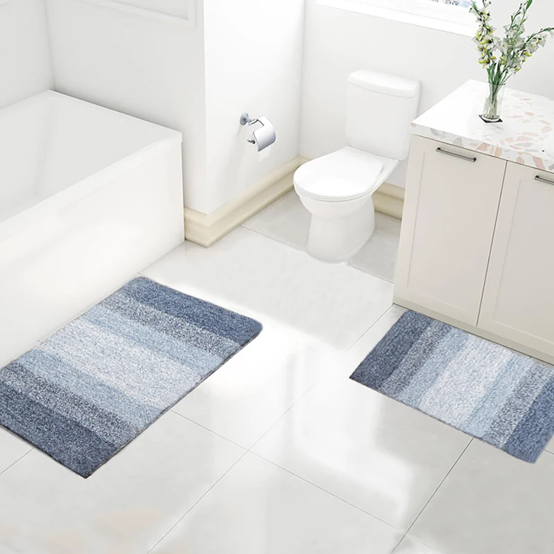 

Luxury Bathroom Rug Soft Foot Mat Microfiber Foot Rug Shower Rug Bathroom Carpet