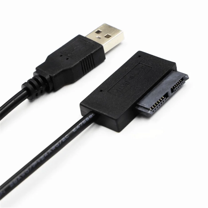 Адаптер WvvMvv USB 2,0 для Mini Sata II 7 + 6 13Pin, кабель-преобразователь для ноутбука, CD/DVD ROM, преобразователь привода Slim, Caddy для жесткого диска