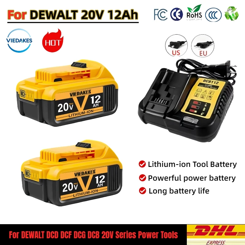 

for dewalt power tool DCB606, DCBGene，DCB206，DCB200 MAX，20V，60V.12AH,8AH batteries