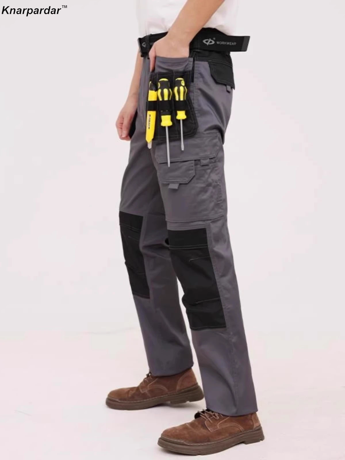 سراويل عمل البضائع الرجالية مع وسادات للركبة، سراويل عمل وظيفية مع وسادات للركبة قابلة للفصل