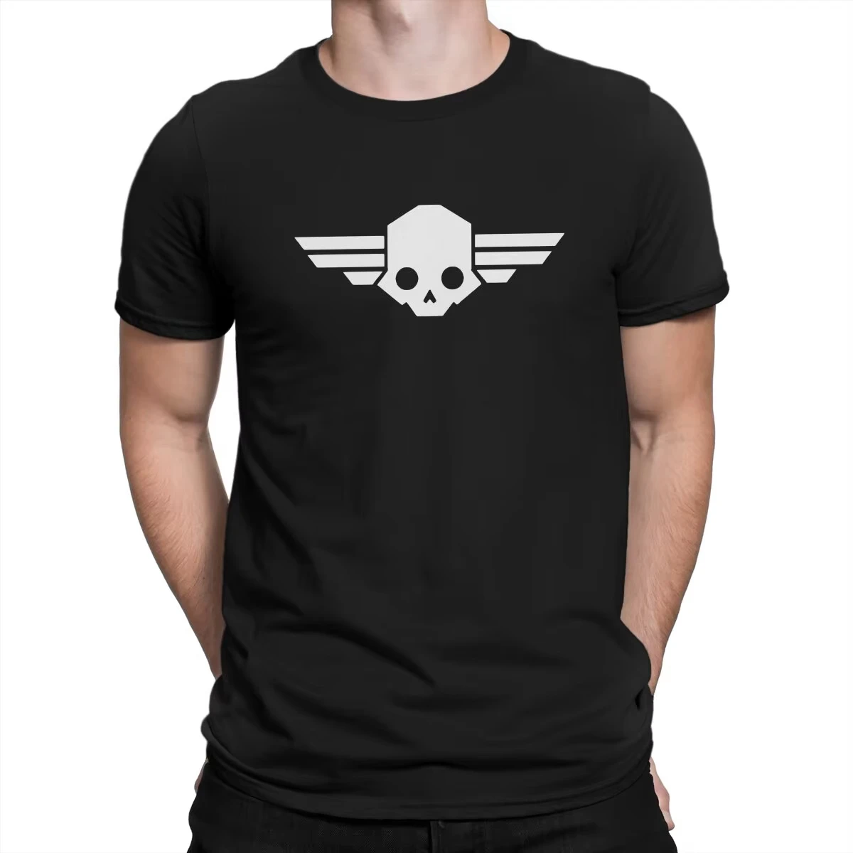 

Sci Fi Shooter logo T-shirt - Men's gaming peripheral cotton T-shirt, sci-fi shooting enthusiast street wear, machine washable